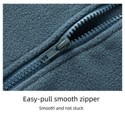 2025 New Style Stand Collar Sweater Half Zipper Pullover Long Sleeve Polar Fleece Men's Autumn And Winter Thick Base Warm