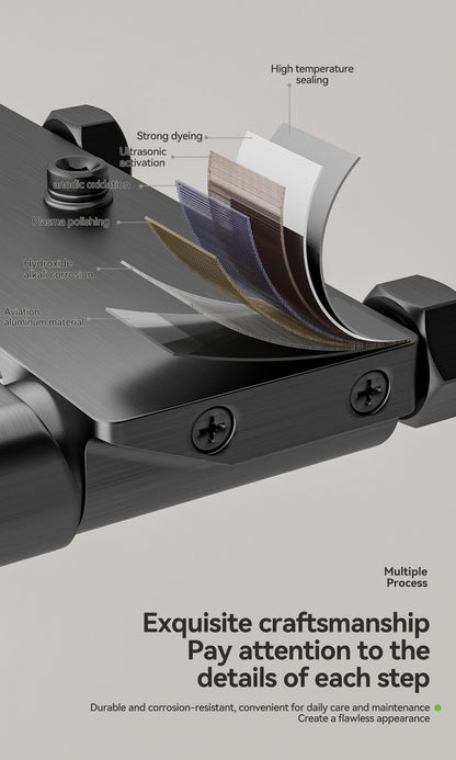 Multifunction Bathroom Shower System Set Hot and Cold Water Household Rotary Knob Pressurize Aluminum Gunmetal Gray Shower Set