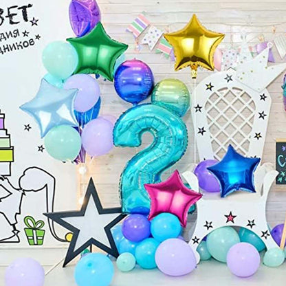 10pcs 18inch Star Foil Balloons Helium Balloon Children toy Gift 1st Birthday Party Wedding Decorations kids Globos Baby Shower