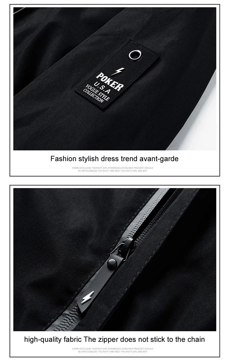 The 2025 new Spring and Autumn men's jacket, high-quality printed outdoor sports jacket, windproof and fashionable casual jacket