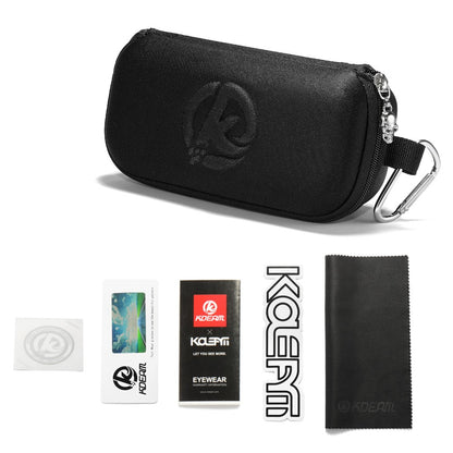 KDEAM Polarized Sunglasses Men Sports Tridimensional Brand Logo TR90 Square Sun Glasses All Black With Zipper Case KD0721