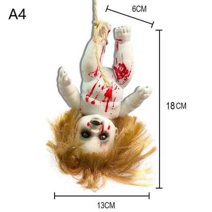Halloween Hanging Baby Ghost Dolls Spooky Tricky Toys Ornament Horror Atmosphere Bar Courtyard Prop Happy Halloween Party Decor
