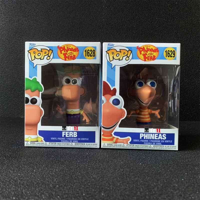 Funko Pop Oficial Genuíno Phineas E Ferb Boneco de Ação Modelo #1628 #1629 Escultura de Vinil Bonecos Edição Limitada Coleção de Fãs