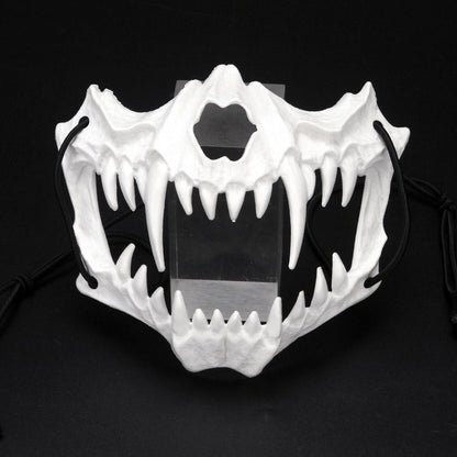 Skull Party Mask Demon Werewolf Tigers Skull Half Face Cover Mask Halloween Dance Prom Cosplay Costume Mask Prop