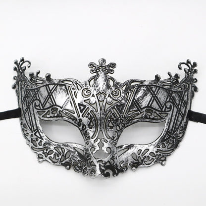 1pc Amazing Mask Antique Gold and Silver Jazz Flat Head Mask Ball Party Gathering Men and Women Cosplay Half Mask Decoration