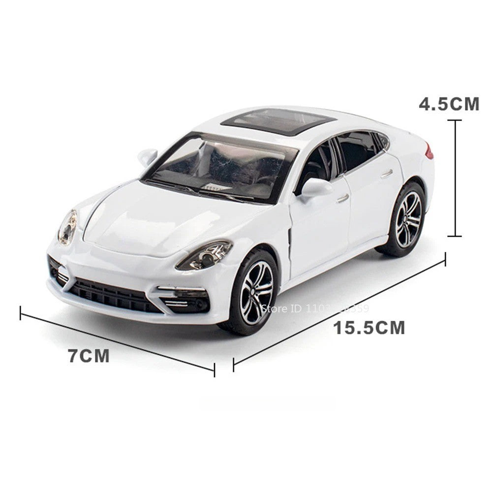 1:32 Cayenne Panamera Carros em Miniatura Liga Fundida Som Luz Portas Abertas Veículos de Fricção para Crianças Presentes