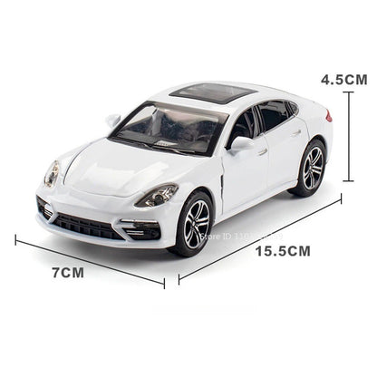 1:32 Cayenne Panamera Carros em Miniatura Liga Fundida Som Luz Portas Abertas Veículos de Fricção para Crianças Presentes