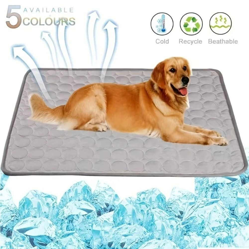 5 tamanhos Tapete refrescante para colchão à prova de umidade de seda gelada legal Almofada refrescante para animais de estimação Colchonete para cães e gatos Cama fria para pequenos animais de verão