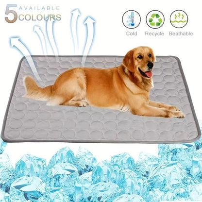 5 tamanhos Tapete refrescante para colchão à prova de umidade de seda gelada legal Almofada refrescante para animais de estimação Colchonete para cães e gatos Cama fria para pequenos animais de verão