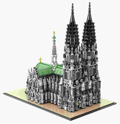 Barweer 8614PCS Cologne Cathedral Building Blocks Set Gothic Church Architecture Modular Construction Model Bricks Assembly Toys for Adults Christmas Gift Home Decoration
