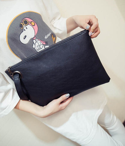 Fashion solid women's clutch bag leather women envelope bag clutch pu leather bag female Clutches sac Immediately shipping