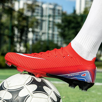 New Men Outdoor Football Boots Soccer Shoes Cleats Match Training TF/FG Grass Ankle Long Spikes Sport Hot-selling High-quality