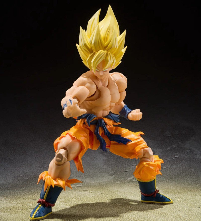 Dragon Ball Z Son Goku SSJ Battle Damage Legendary Super Saiyan Action Figure Model Toys Joint Movable Doll Christmas Present