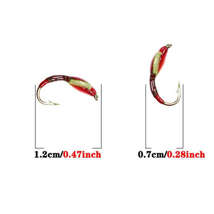 5 Peças Latão Beadhead Pavão Herl Buzzer Fly Isca de Pesca no Gelo Jig Ninfas Larvas para Pesca de Truta Perca Bluegill