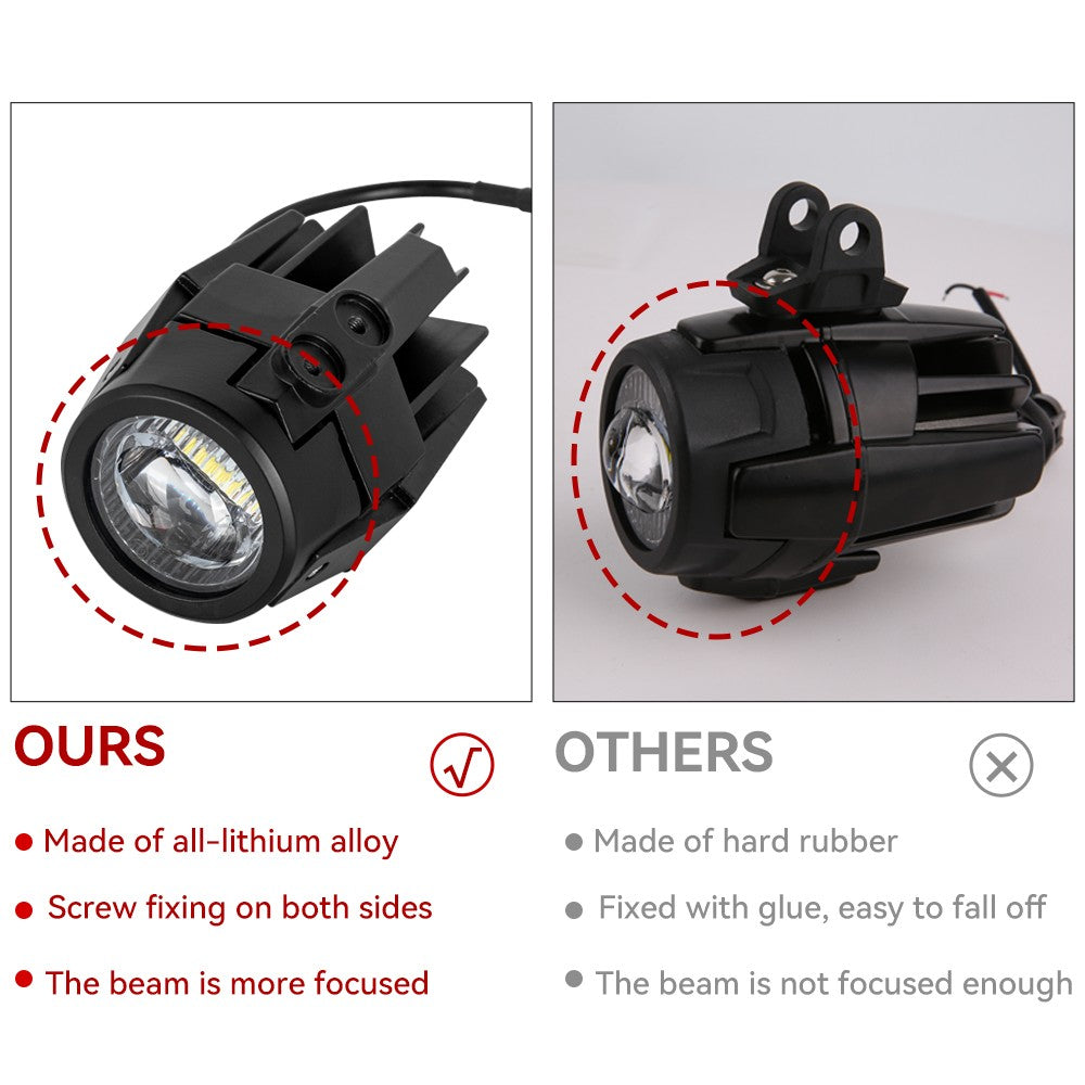 Auxiliary Lights LED Spot Driving Fog Lights for R1200GS F800GS K1600 Universal Motorcycle 40W 6000K Fog Lamps