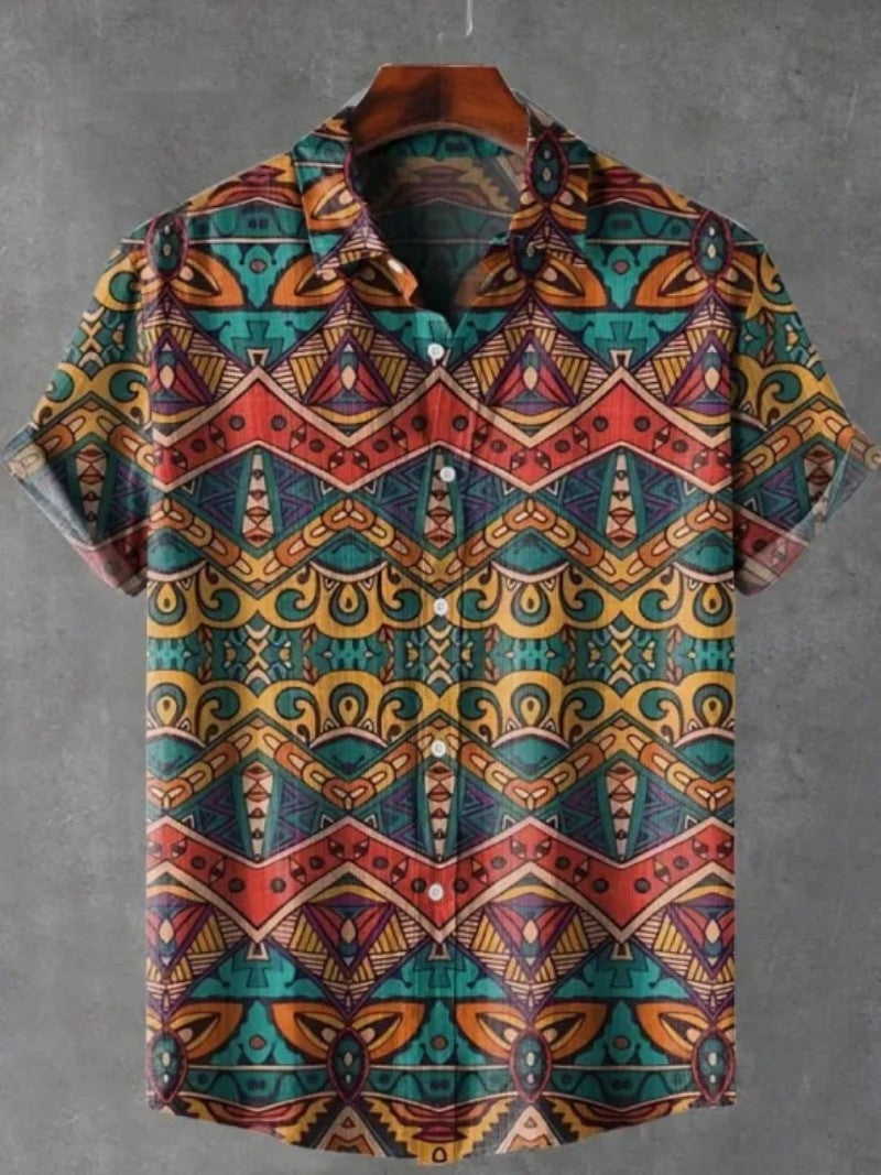 Hawaiian shirt 3D printed shirt retro casual summer vacation men's top