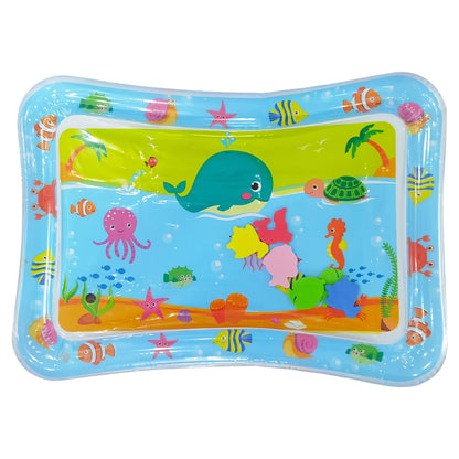 1pc Blue Whale Inflatable PVC Playing Water Mat Baby Toddler Pad Early Education Activity Toys Mat Cushion Gift