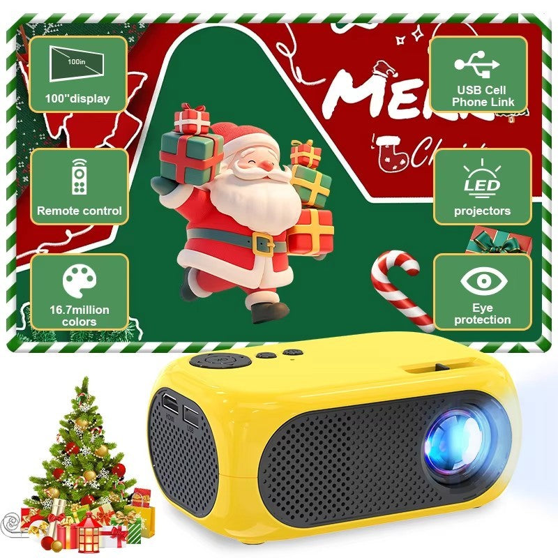 PROJETOR MINI LCD POTENTE M24 com Suporte a 1080P de Alta Definição para Home Theater e Uso Externo com Compartilhamento de Tela de Celular USB