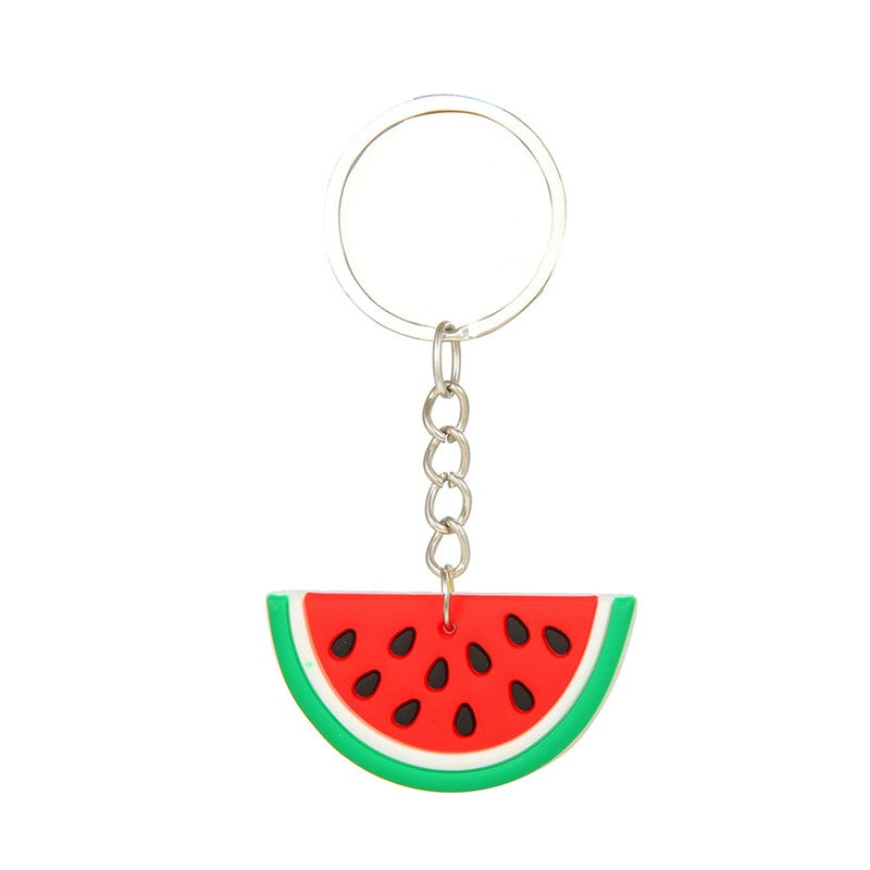 6/12PCS Hawaii Flamingo Watermelon Summer Theme Keychain Pendant Backpack Tote Bag Charm Summer Pool Party Birthday Wedding Gift