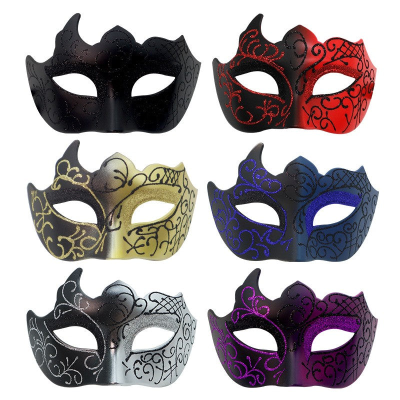 2PCS Couple Masks Sexy Painted Masquerade Venice Feather Flower Party Half Face Cover Wedding Carnival Performance Costume Prom
