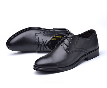Men Leather Shoes Business Dress Shoes All-Match Casual Shoes Shock-Absorbing Footwear Wear-Resistant