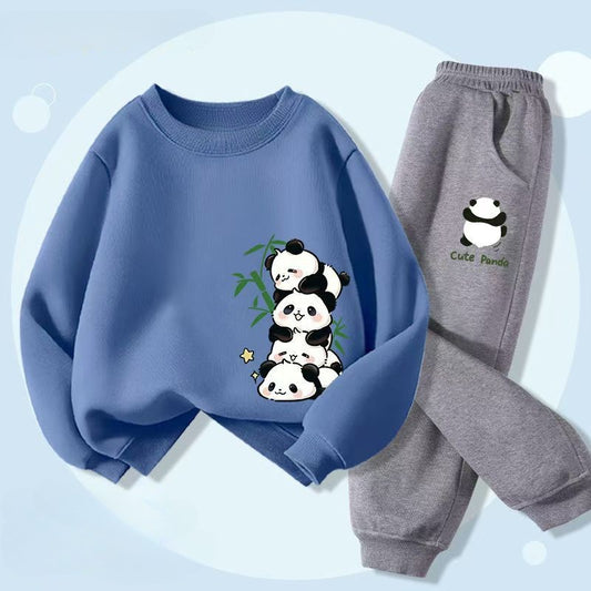 Autumn Baby Boy Clothes Fashion Printed T-shirts and Pants 2 Pieces Set Children Girls Casual Top Bottom Outfits Tracksuits