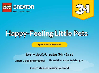 Série Lego Bloco Criativo Multifuncional 31376 Hamster Fofo Quebra-Cabeça de Blocos de Montar para Meninos e Meninas Presente de Brinquedo