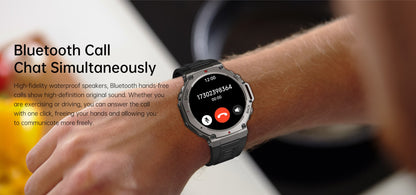 2025 Smartwatch T-Rex 3 Ultra Militar Original com GPS, GNSS Integrado, Bússola, Altímetro, 10ATM à Prova D'água, Smartwatch Esportivo Masculino e Feminino