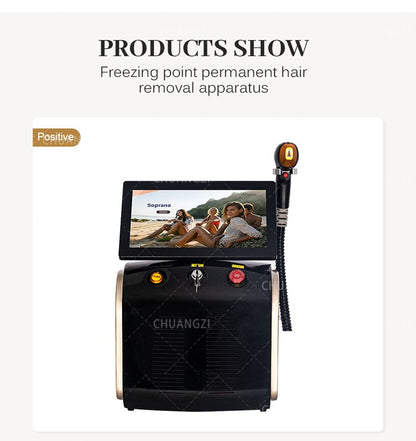 Portable 808 755nm Body Hair Laser Hair Removal Machine 3-Wave IPL Professional Diode Ice Titanium Permanent Painless