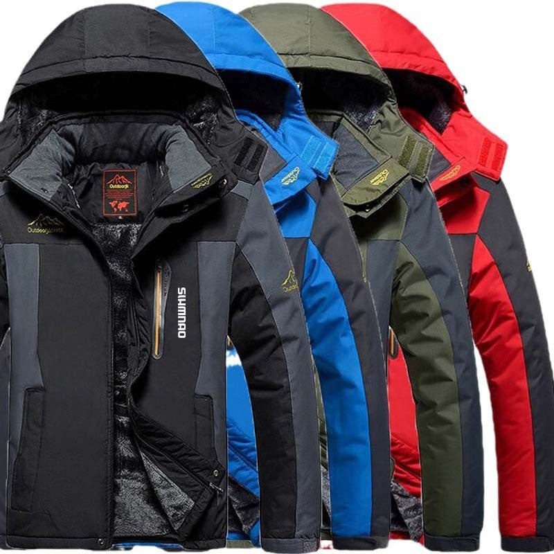 Roupas de Neve Quentes Engrossadas Impermeáveis de Inverno 2025, Calças Quentes de Neve, Roupas de Pesca Masculinas Impermeáveis Engrossadas para Externa,