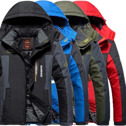 Roupas de Neve Quentes Engrossadas Impermeáveis de Inverno 2025, Calças Quentes de Neve, Roupas de Pesca Masculinas Impermeáveis Engrossadas para Externa,