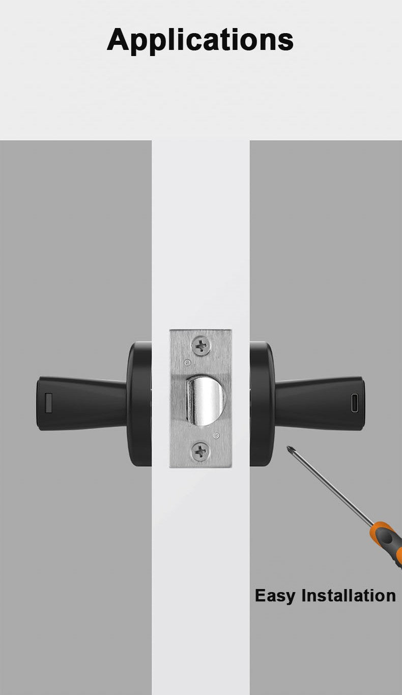 RAYKUBE M5 Tuya BLE Smart Fingerprint Door Lock Digital Electronic Lock with Password/Key/IC Card/ Smartlife/ Tuya APP Unlock