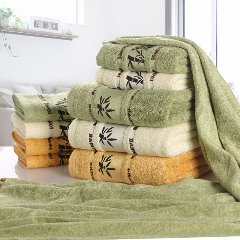 1/5/10pcs Bamboo Fiber Hand Bathroom Towels Natural Cool Embroidery Soft Quick-drying Hand Bath Towels For Bathroom Gym Shower
