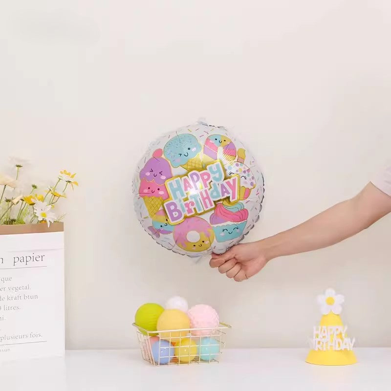 7pcs Candy & Ice Cream Theme Balloons Set pink balloons decoration party birthday balloons decoration party princess