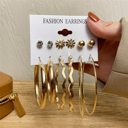 Brincos Grandes de Coração Dourado e Prateado YOBEST para Mulheres, Conjunto de Brincos Borboleta Pendurados, Presentes de Joias Femininas, Nova Moda, 2025