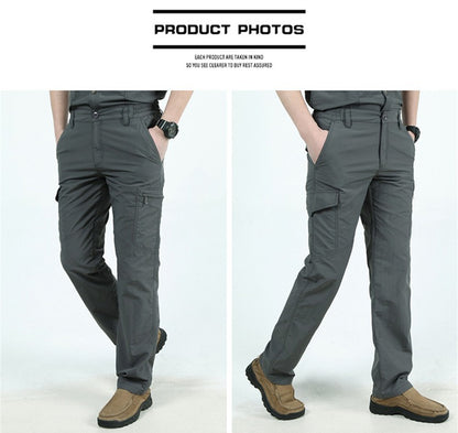 Military Tactical Pants Cargo Men Waterproof Trousers Casual Pants Wear-resistant Multi-pocket Outdoor Hiking Work Trousers Male