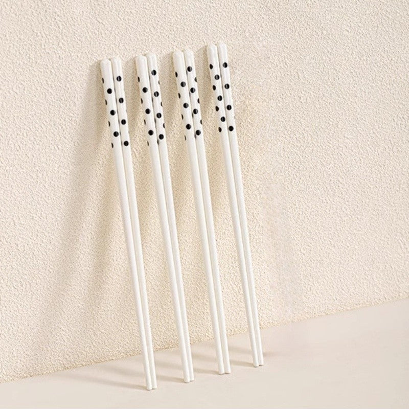 2/4 Pares de Hashis de Cerâmica Estilo Polka Dot Ins, Hashis Simples Anti-escaldantes para Sushi, Resistentes a Bolor, Hashis Chineses