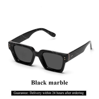Ruiao Retro Black Millionaire Shades Luxury Sunglasses 2025 For Men Designer Famous Brand Square Sun Glasses Man Women Sunglass