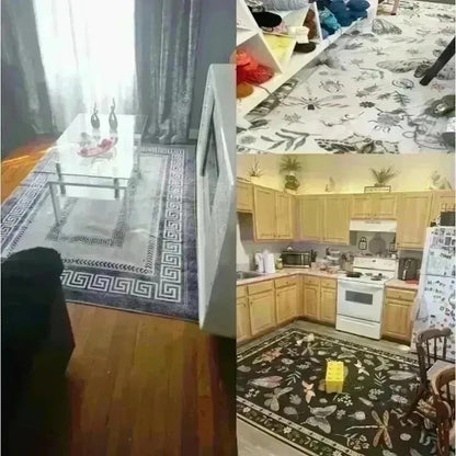 Christmas Style Red Living Room Carpet Christma Tree Decoration Bedroom Fluffy Thickened Rug Indoor Cloakroom Floor Mat Bedroom