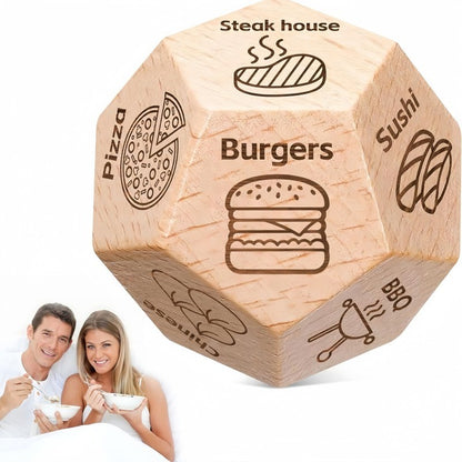 Dice for Her Him Couples Gift Ideas Food Decision Dice Games Christmas Birthday Valentines Day Gifts for Wife Husband