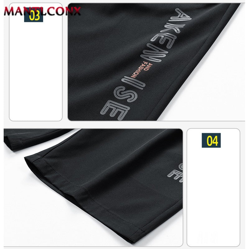 Fashion Casual Board Shorts Men's Shorts Summer Quick Dry Stretch Shorts for Men Jogging Running Short Pants Male Bottom Black
