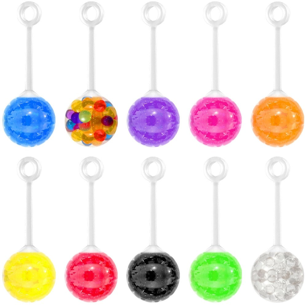 10-30PC Fun Finger Water Bead Jumping Ball Birthday Party Carnival Easter Gift School Prize Treasure Box Pinata Filler Gift Pack