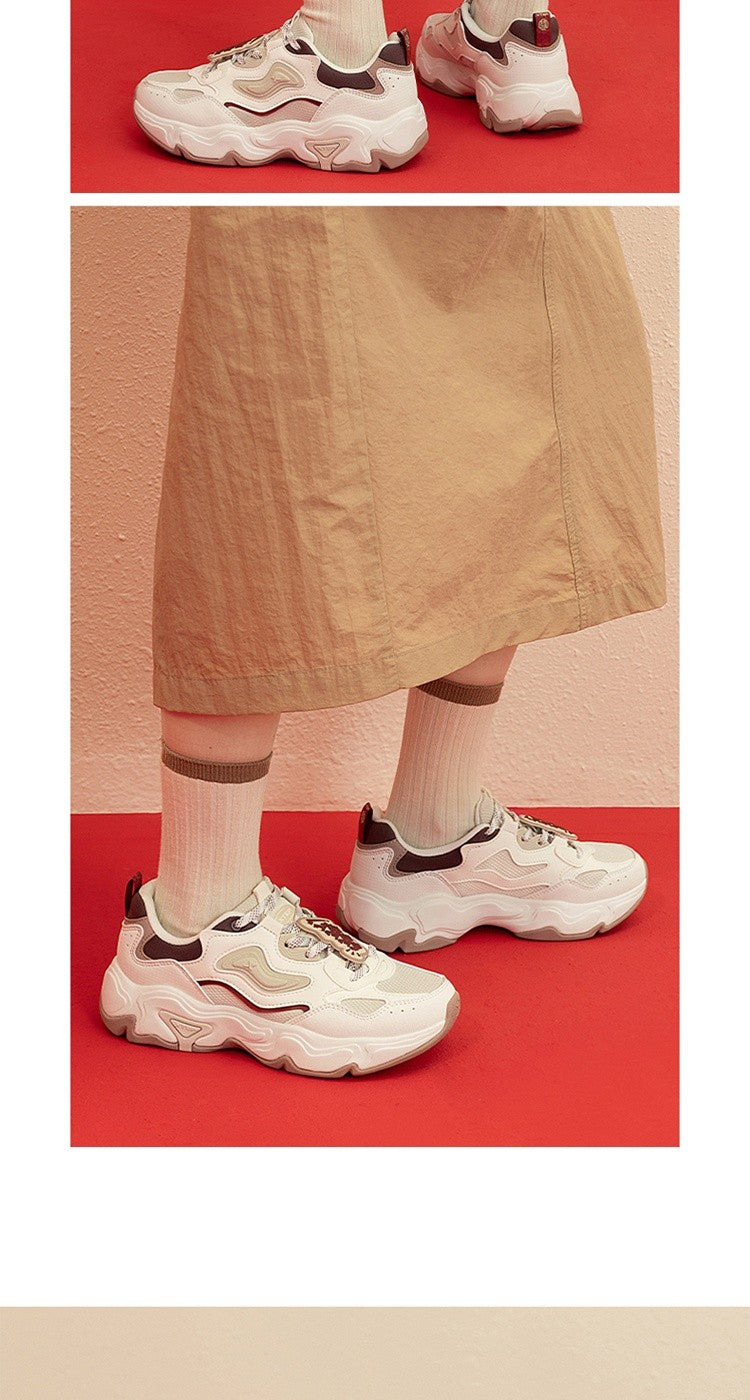 Xtep Star Trails 2.0 Women's Low Top Casual Shoes 2025 Spring Breathable Non-slip Thick Sole Leisure Sports Shoes 975118320005