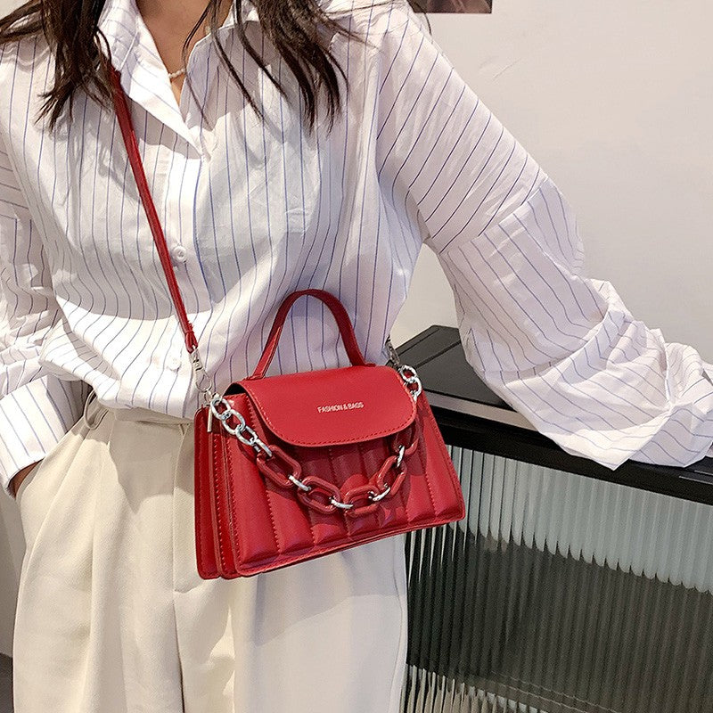New Chains Shoulder Bag Women Solid Color Crossbody Bag Designer Messenger Handbag and Purse Luxury Top-handle Bag feminina