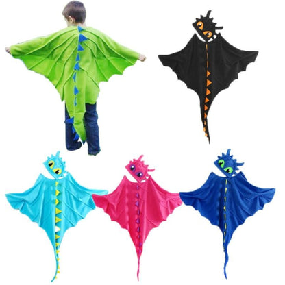 Kids Dragon Costume Cloak with Hat for Girls Boys Toothless Dragon Costume Cape Halloween Christmas Dinosaur Cosplay Costumes