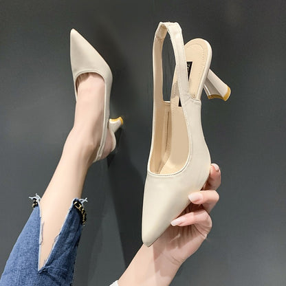 2024 Summer Casual Fashion Pointed Toe Stiletto Sandals New Sexy Elegant Banquet Comfortable High Heels Women's Shoes NO:001
