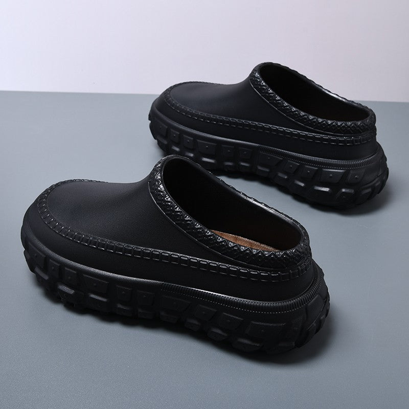 2025 New Men's Waterproof Non-slip Chef Shoes Lightweight Non-slip Wear-resistant Braid Toe Sandals Nurse Shoes