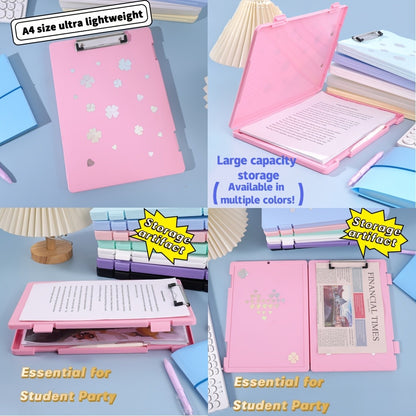 Multi-Functional File Folder Organizer, Large Capacity, Plastic, with Double Buckle Opening, for Student, Office, Exam Paper, DI
