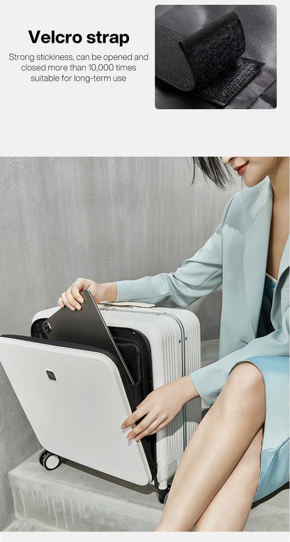 Hanke New Design Luggage Business Travel Suitcase Carry On Boarding Cabin Trolley Case PC Material Rolling Spinner Wheels