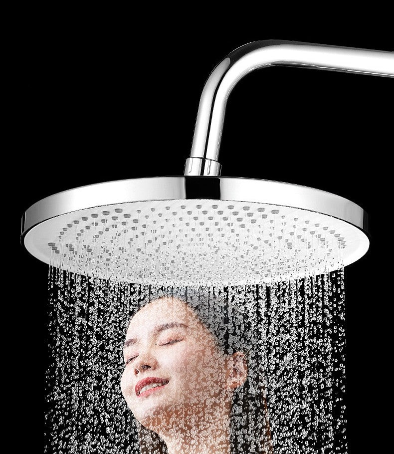 Novo Chuveiro de Teto Pressurizado de 25CM, Chuveiro de Teto de Grande Fluxo Supercharge ABS Grosso de Alta Pressão Tipo Chuva